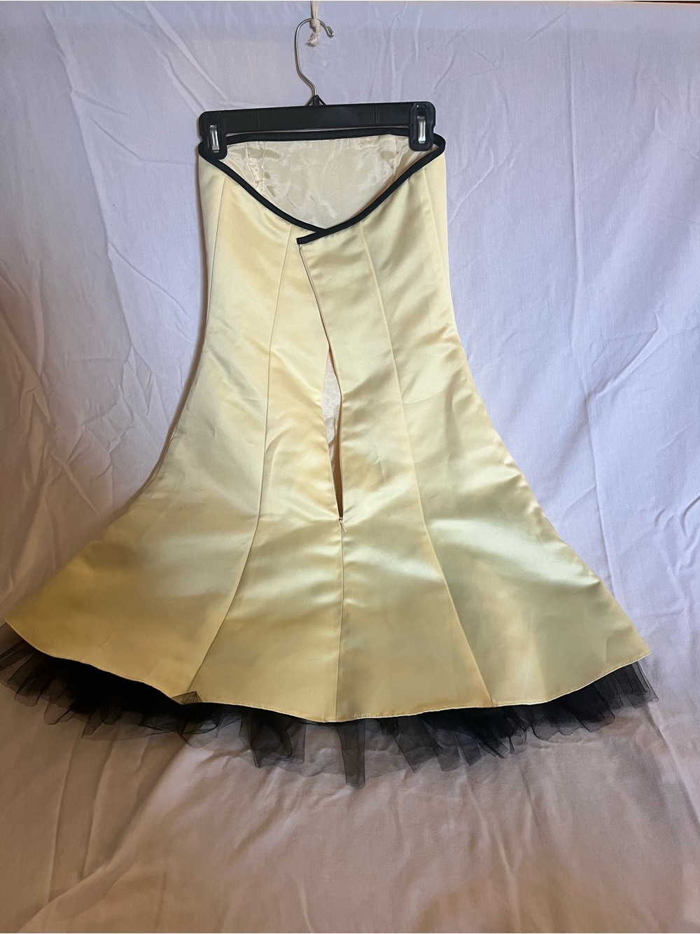 Gunne Sax Jessica McClintock butter yellow Strapless Cocktail Dress - Picture 2 of 7